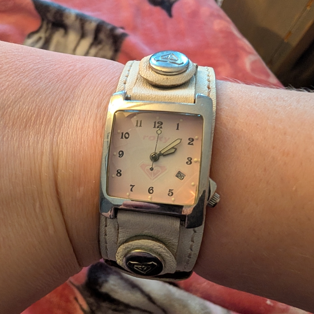 Roxy Silver and Cream Watch